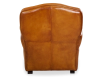 Fauteuil club cuir cognac