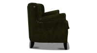 2 seater leather club sofa olive green