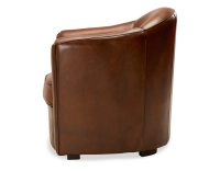 Fauteuil club cuir marron vintage