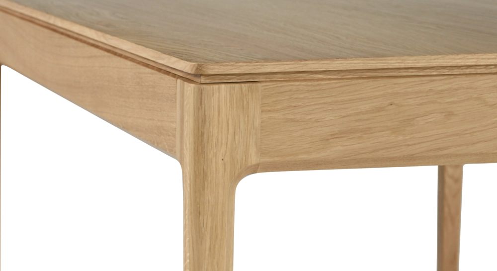 Table salle à manger 8 personnes en chêne teinte naturelle plateau bois 180x100 cm