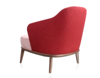 Designer armchair old pink and burgundy fabric 210x90 cm