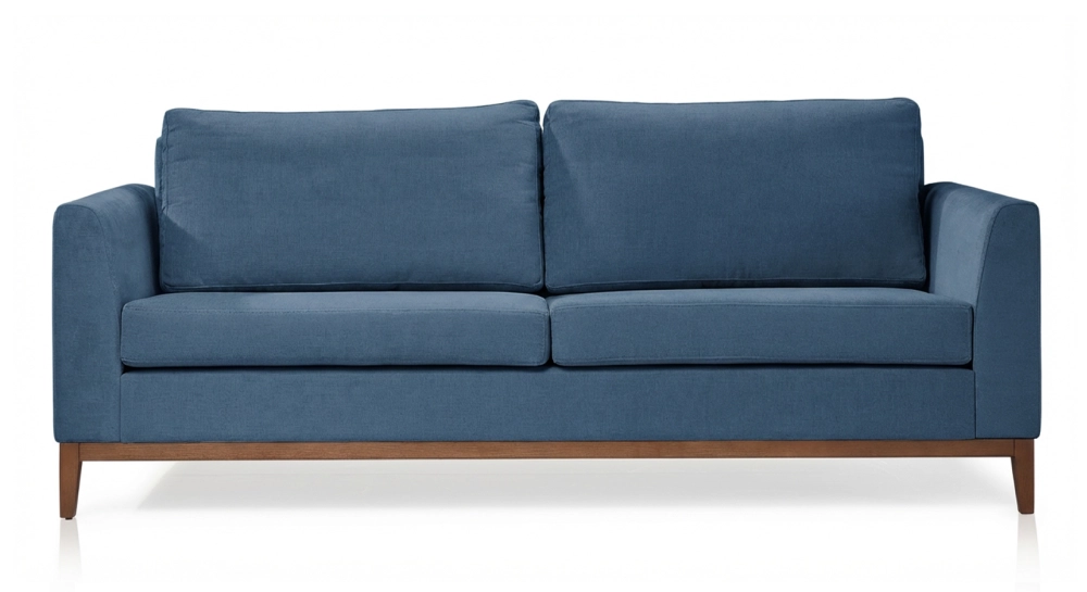 3 seater designer sofa denim fabric