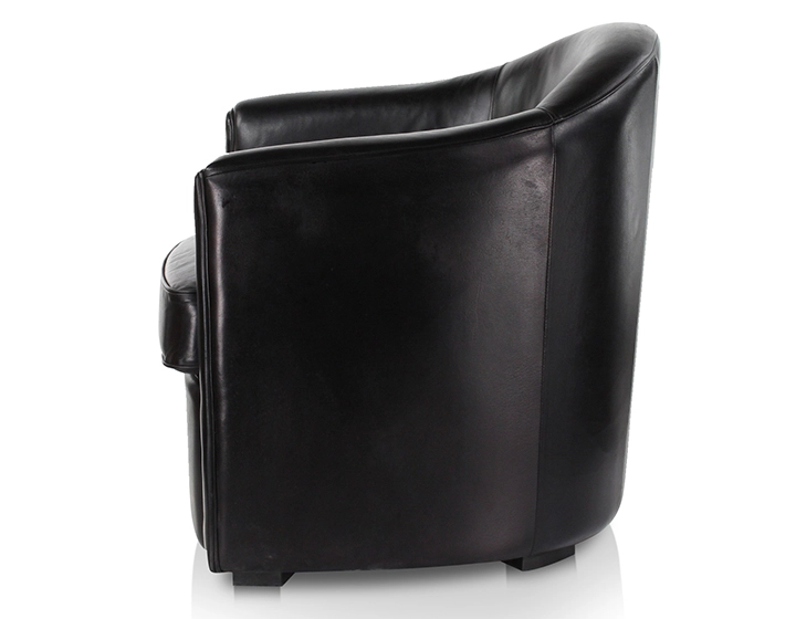 Fauteuil club cuir noir