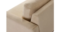 Canapé d'angle méridienne droite 4/5 places tissu crème (2,5G - MD)