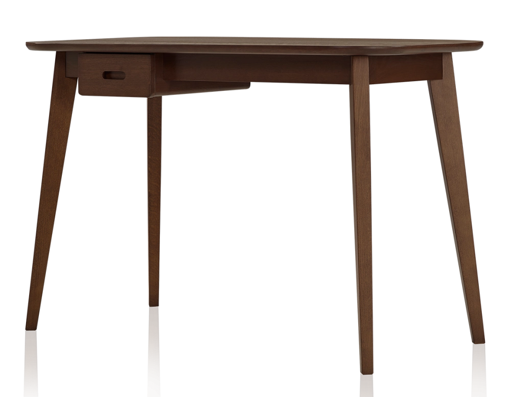 Scandinavian oak desk dark brown tint L150 cm