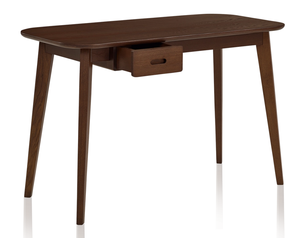 Scandinavian oak desk dark brown tint L150 cm