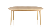 8 person oak dining table natural tint 180x100 cm