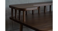 Bureau design en noyer l100 cm