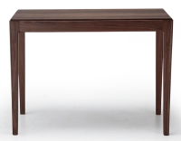 Console fixe en noyer sans tiroir teinte naturelle 100x40 cm