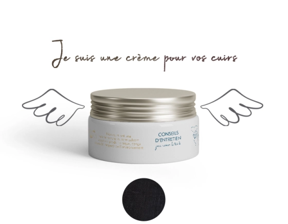Tinted care cream for buffalo leather black
