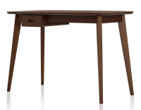 Scandinavian oak desk dark brown tint L150 cm