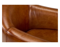 Sillón club de piel marrón claro