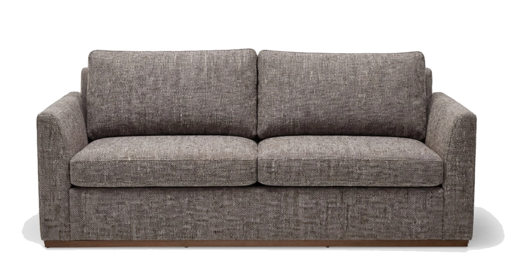 3-seater convertible sofa beige mottled fabrics