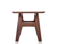 Table basse rectangulaire en noyer teinte naturelle 100x50 cm 100x50 cm