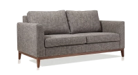 Canapé design 2,5 places tissu chiné marron