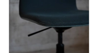 Silla de oficina con ruedas asiento de tejido bicolor verde
