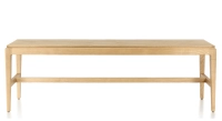 Banco de diseño madera tinte natural asiento de madera L160 cm