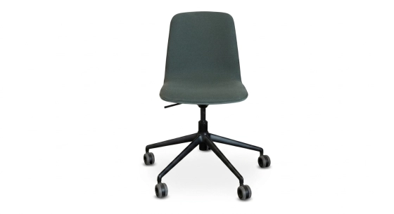 Silla de oficina con ruedas asiento de tejido bicolor verde