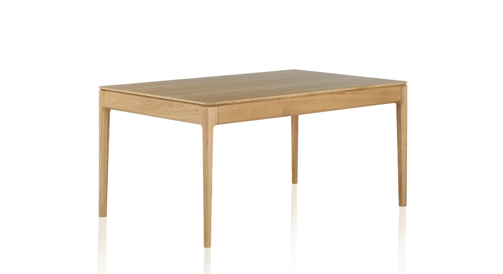 Table salle à manger 8 personnes en chêne teinte naturelle plateau bois 180x100 cm