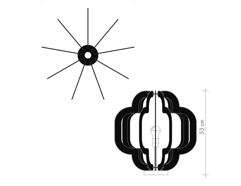 Lampe sur socle en bois et fil de coton tressage croisé