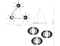 Wooden and cotton thread suspension, twist weave
