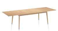 Table extensible en chêne 6 à 8 personnes avec plateau et allonges bois teinte naturelle 140x90 cm