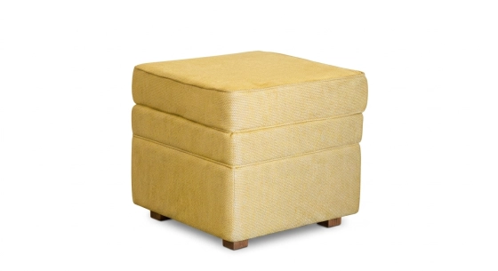 Puf de tejido pixel amarillo