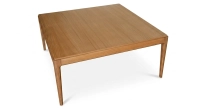 Mesa extensible de 6 a 10 personas de roble y cerámica con extensiones de madera con madera de tinte natural y tablero cerámico ossido 160x100 cm