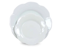 Assiette plate blanche porcelaine de Limoges lot de 6