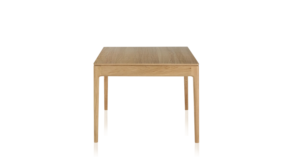 Table extensible en chêne 6 à 10 personnes avec plateau et allonges bois teinte naturelle 160x100 cm