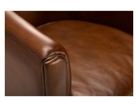 Fauteuil club cuir marron vintage