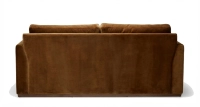 Canapé design 3 places tissu velours bronze