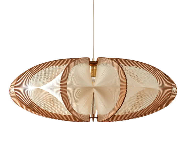 Suspension en bois et fil de coton tressage twist petit modèle