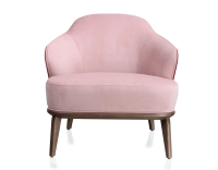 Designer armchair old pink and burgundy fabric 210x90 cm