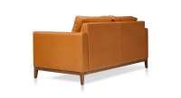 2.5 seater designer sofa caramel leather