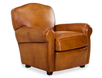 Fauteuil club cuir cognac