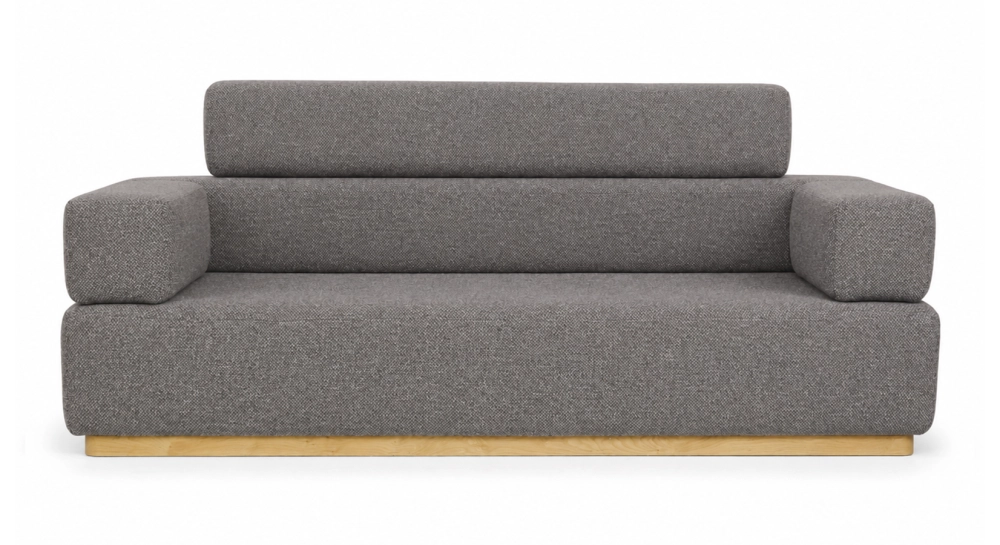 Canapé design tissu chiné brun