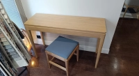 Console pliante en chêne teinte naturelle 120x40 cm
