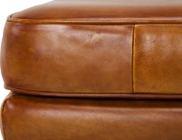 Pouf cuir cognac