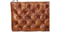 Chesterfield leather bench light brown