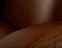 Fauteuil club cuir marron vintage