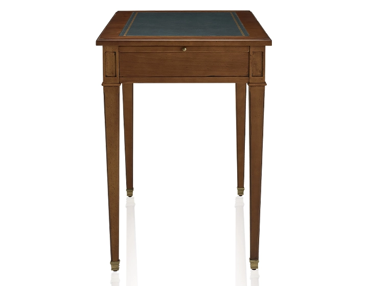 Antique Directoire style desk green leather top L110 cm
