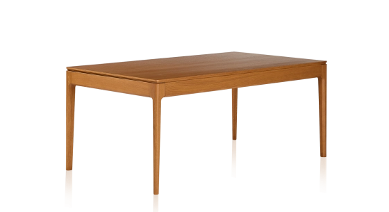 Table salle à manger 8 personnes en chêne teinte merisier plateau bois 180x100 cm