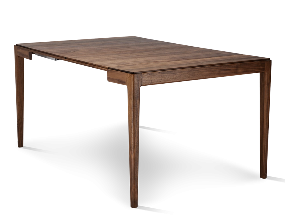 Console extensible en noyer avec 2 allonges teinte naturelle 120x50 cm