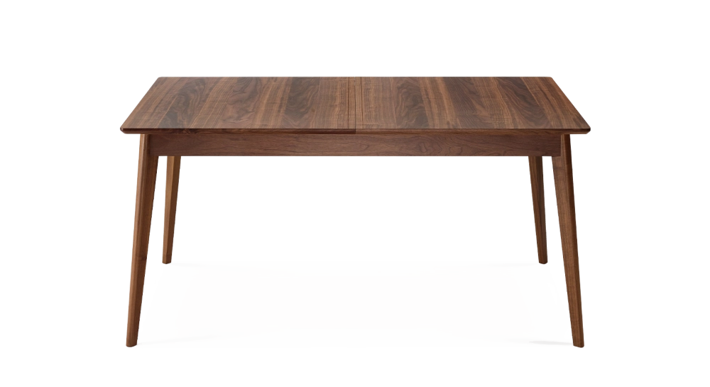 Table salle à manger 8 personnes en noyer teinte naturelle plateau bois 210x100 cm