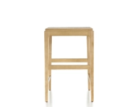 Taburete de bar de diseño H60 cm madera tinte natural asiento de madera