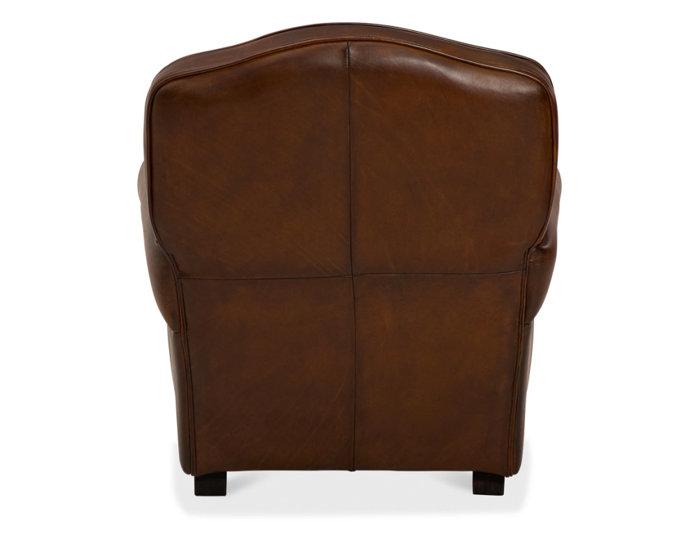 Sillón club de piel marrón vintage