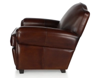 Fauteuil club cuir marron soutenu