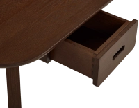 Scandinavian oak desk dark brown tint L150 cm