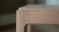 Table basse carré en chêne brut 100x100 cm